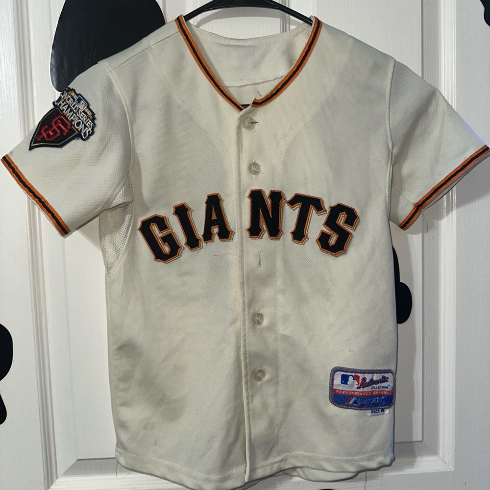 Majestic Giants Kids Jersey - Cream and Black
